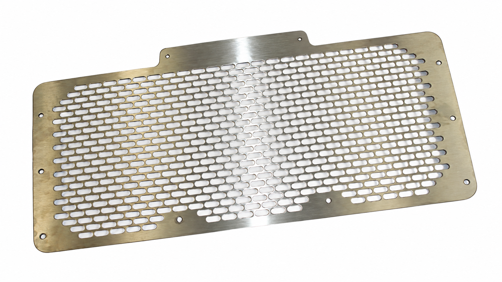 A stainless steel grille manufactured by Traker